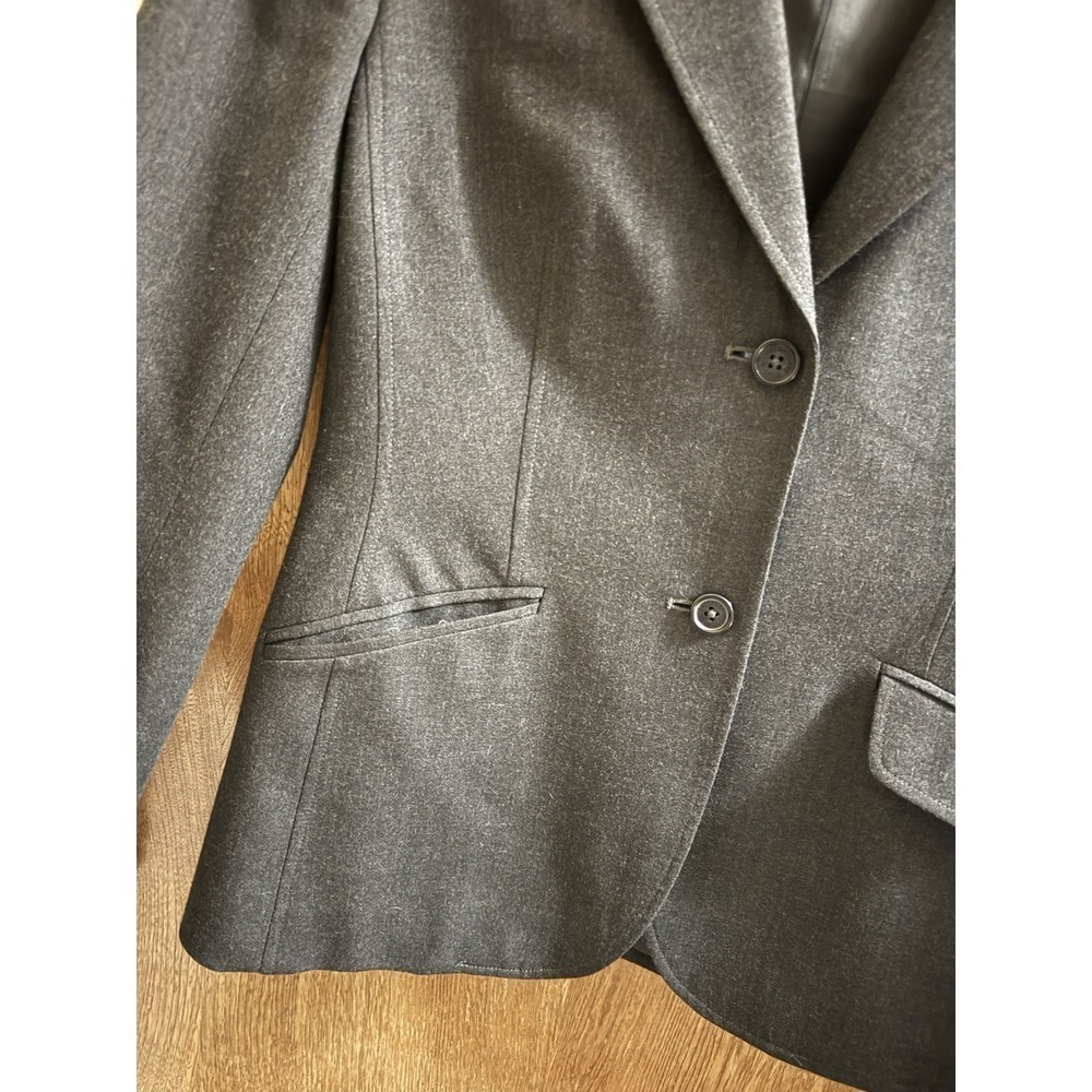 Brooks Brothers Women's Milano Fit Blazer Jacket Size 10 Charcoal Gray Button - Picture 3 of 13